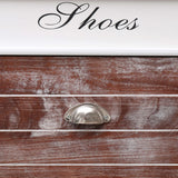 NNEVL Shoe Cabinet Brown 50x28x98 cm Paulownia Wood