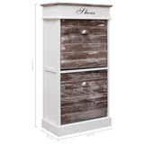 NNEVL Shoe Cabinet Brown 50x28x98 cm Paulownia Wood