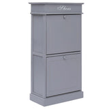 NNEVL Shoe Cabinet Grey 50x28x98 cm Paulownia Wood