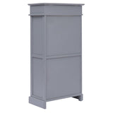 NNEVL Shoe Cabinet Grey 50x28x98 cm Paulownia Wood