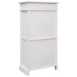 NNEVL Shoe Cabinet White 50x28x98 cm Paulownia Wood
