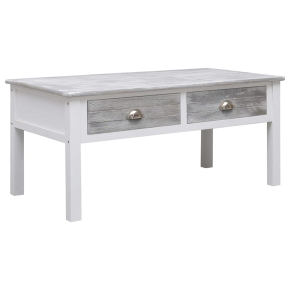 NNEVL Coffee Table Grey 100x50x45 cm Wood