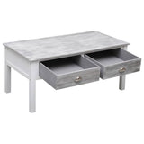 NNEVL Coffee Table Grey 100x50x45 cm Wood