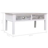 NNEVL Coffee Table Grey 100x50x45 cm Wood
