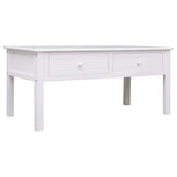 NNEVL Coffee Table White 100x50x45 cm Wood