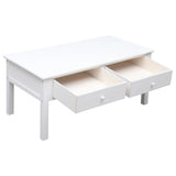 NNEVL Coffee Table White 100x50x45 cm Wood