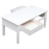 NNEVL Coffee Table White 100x50x45 cm Wood