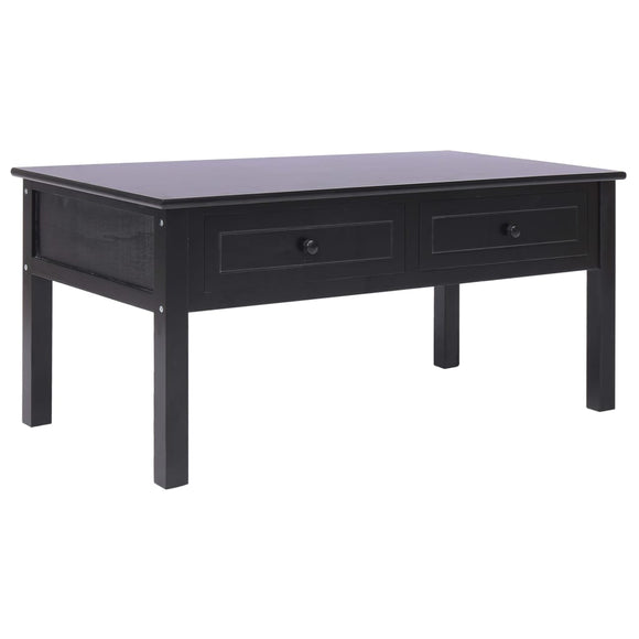 NNEVL Coffee Table Black 100x50x45 cm Wood