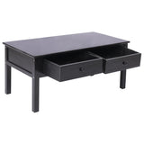 NNEVL Coffee Table Black 100x50x45 cm Wood
