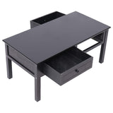 NNEVL Coffee Table Black 100x50x45 cm Wood