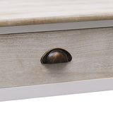 NNEVL Coffee Table White and Natural 100x50x45 cm Wood