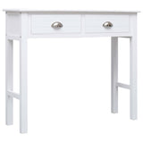 NNEVL Console Table White 90x30x77 cm Wood
