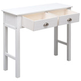 NNEVL Console Table White 90x30x77 cm Wood