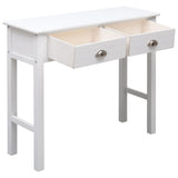 NNEVL Console Table White 90x30x77 cm Wood