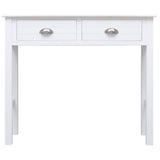 NNEVL Console Table White 90x30x77 cm Wood