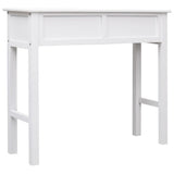 NNEVL Console Table White 90x30x77 cm Wood