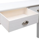 NNEVL Console Table White 90x30x77 cm Wood
