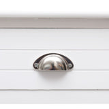 NNEVL Console Table White 90x30x77 cm Wood