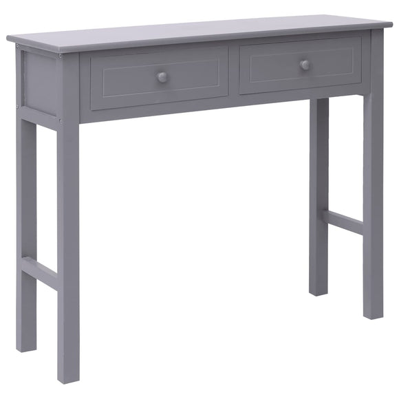 NNEVL Console Table Grey 90x30x77 cm Wood