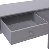 NNEVL Console Table Grey 90x30x77 cm Wood