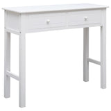 NNEVL Console Table White 90x30x77 cm Wood