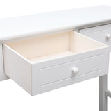 NNEVL Console Table White 90x30x77 cm Wood