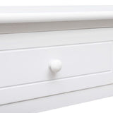 NNEVL Console Table White 90x30x77 cm Wood