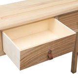 NNEVL Console Table Natural 90x30x77 cm Wood