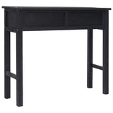 NNEVL Console Table Black 90x30x77 cm Wood
