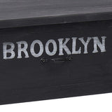 NNEVL Console Table Black 90x30x77 cm Wood