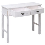 NNEVL Console Table Antique White 90x30x77 cm Wood