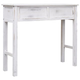 NNEVL Console Table Antique White 90x30x77 cm Wood