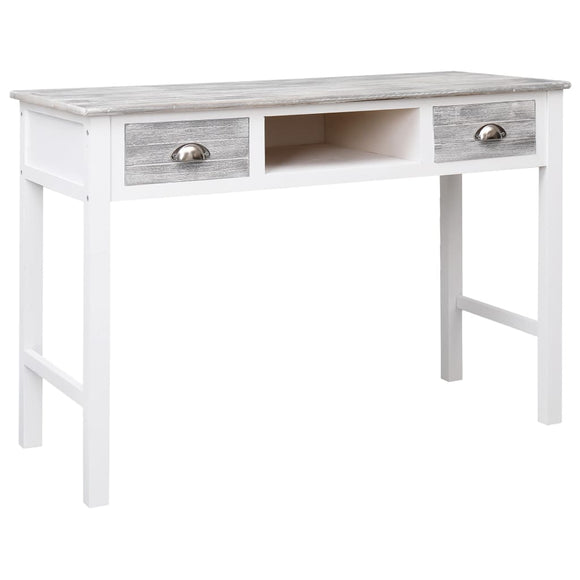 NNEVL Writing Desk Grey 110x45x76 cm Wood