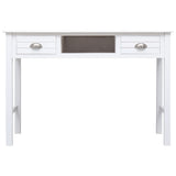 NNEVL Writing Desk White 110x45x76 cm Wood