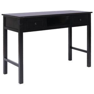 NNEVL Writing Desk Black 110x45x76 cm Wood