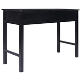 NNEVL Writing Desk Black 110x45x76 cm Wood