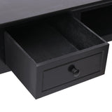 NNEVL Writing Desk Black 110x45x76 cm Wood