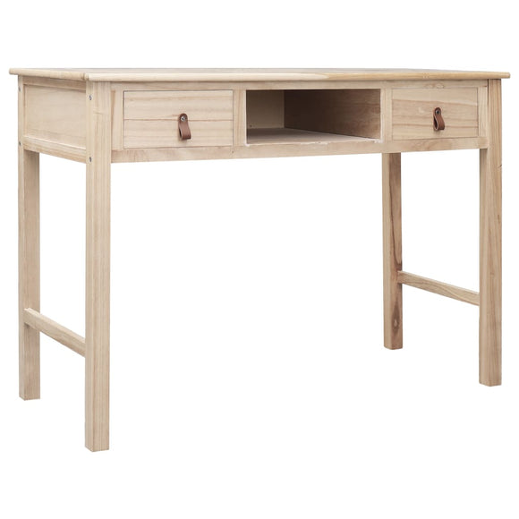 NNEVL Writing Desk Natural 110x45x76 cm Wood