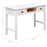 NNEVL Console Table Antique White 110x45x76 cm Wood