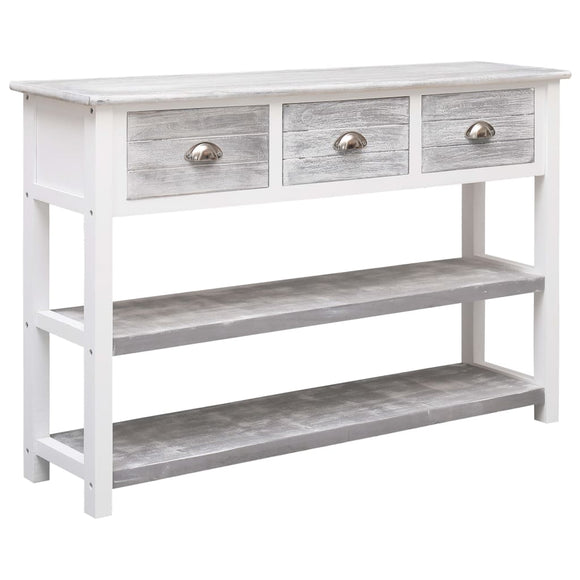 NNEVL Sideboard Antique Grey 115x30x76 cm Wood