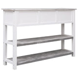 NNEVL Sideboard Antique Grey 115x30x76 cm Wood