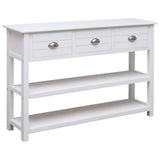 NNEVL Sideboard White 115x30x76 cm Wood