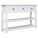 NNEVL Sideboard White 115x30x76 cm Wood