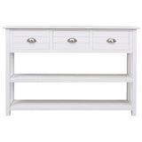 NNEVL Sideboard White 115x30x76 cm Wood