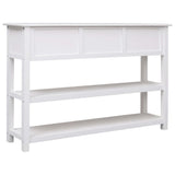 NNEVL Sideboard White 115x30x76 cm Wood