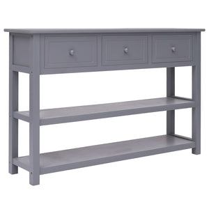 NNEVL Sideboard Grey 115x30x76 cm Wood