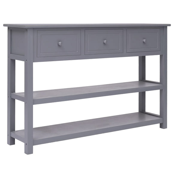 NNEVL Sideboard Grey 115x30x76 cm Wood