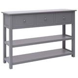 NNEVL Sideboard Grey 115x30x76 cm Wood