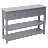 NNEVL Sideboard Grey 115x30x76 cm Wood