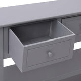 NNEVL Sideboard Grey 115x30x76 cm Wood